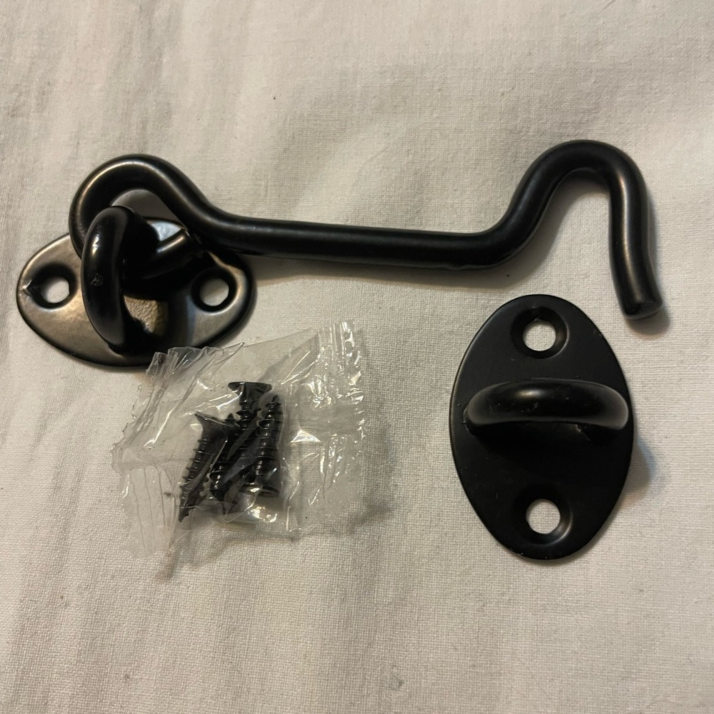 Black Hook and Eye Latch Set